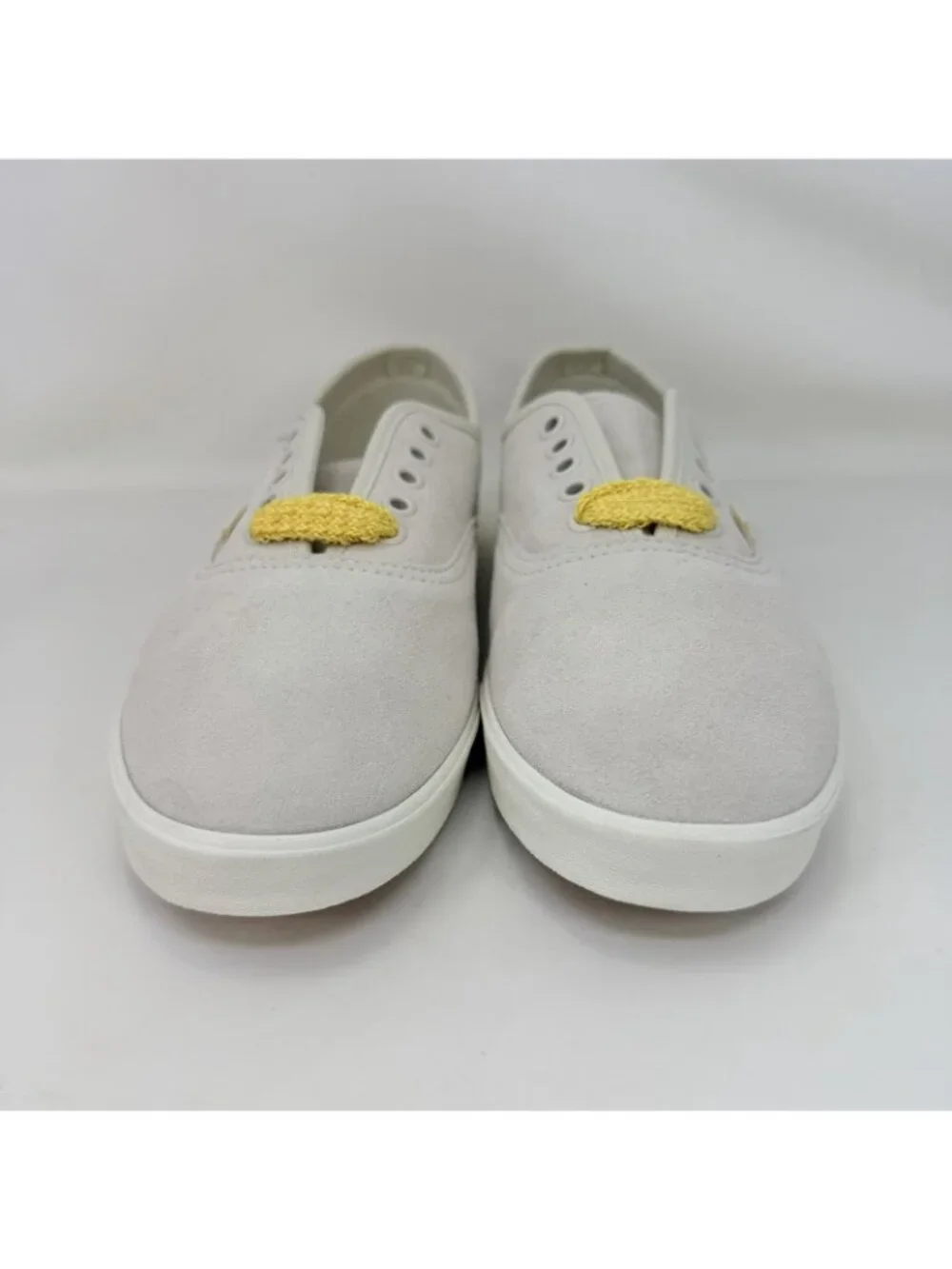 Vans Authentic Low Pro Fat Lace Suede Sneakers Shoes Beige Women's Size 9.5